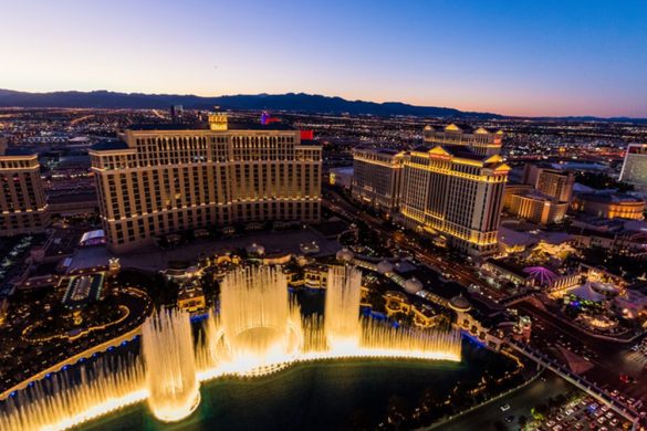 Las Vegas Casino with fountains.