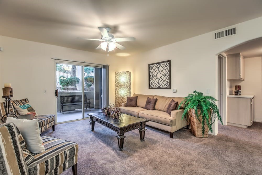 A living room example at Avion at Sunrise Mountain